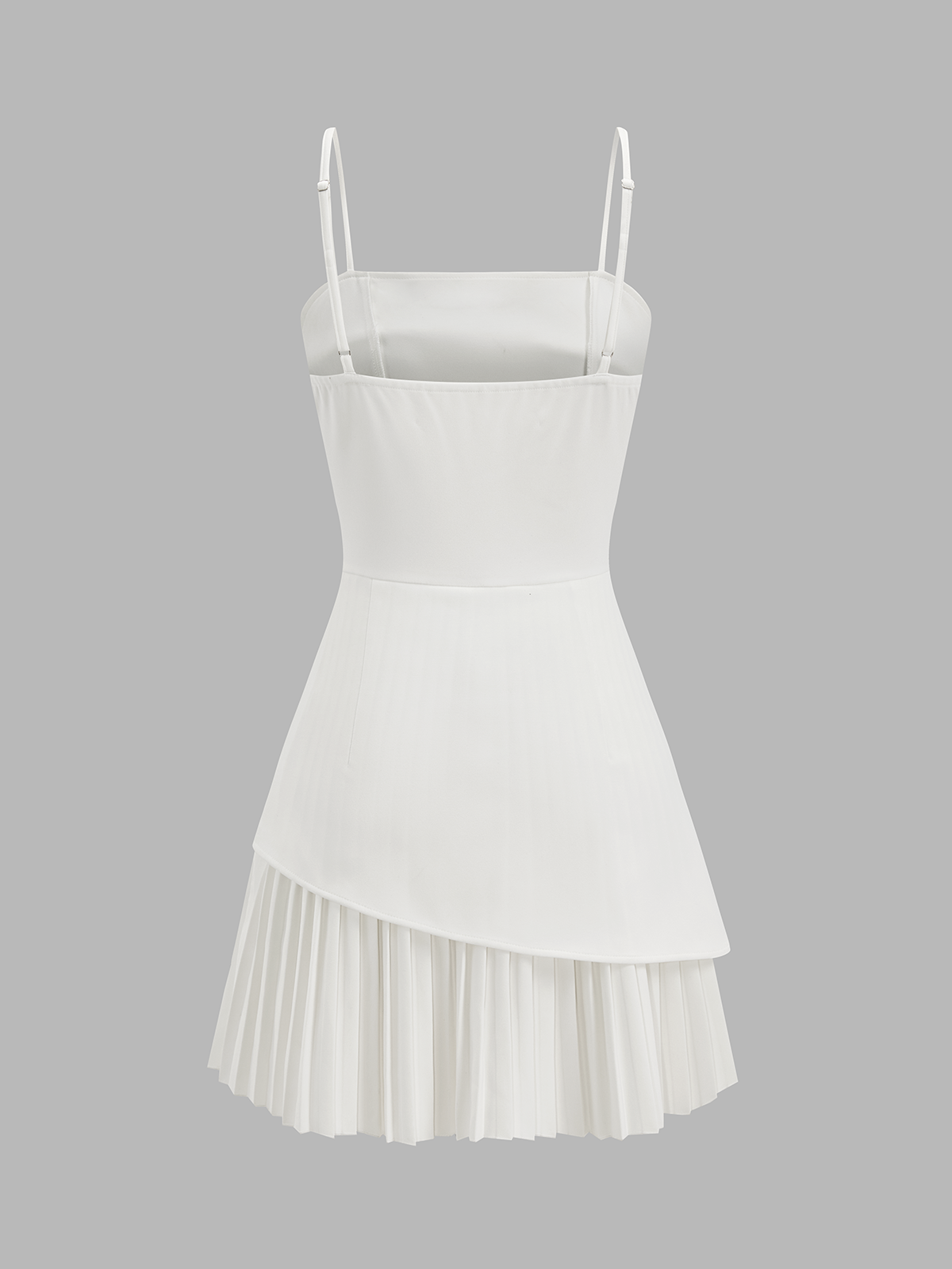 Asymmetrical Pleated Hem Mini Cami Dress