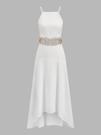 Ring Detail Cami Maxi Dress with Cut-Outs