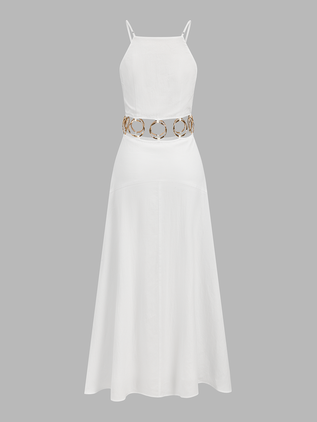 Ring Detail Cami Maxi Dress with Cut-Outs
