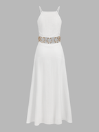 Ring Detail Cami Maxi Dress with Cut-Outs