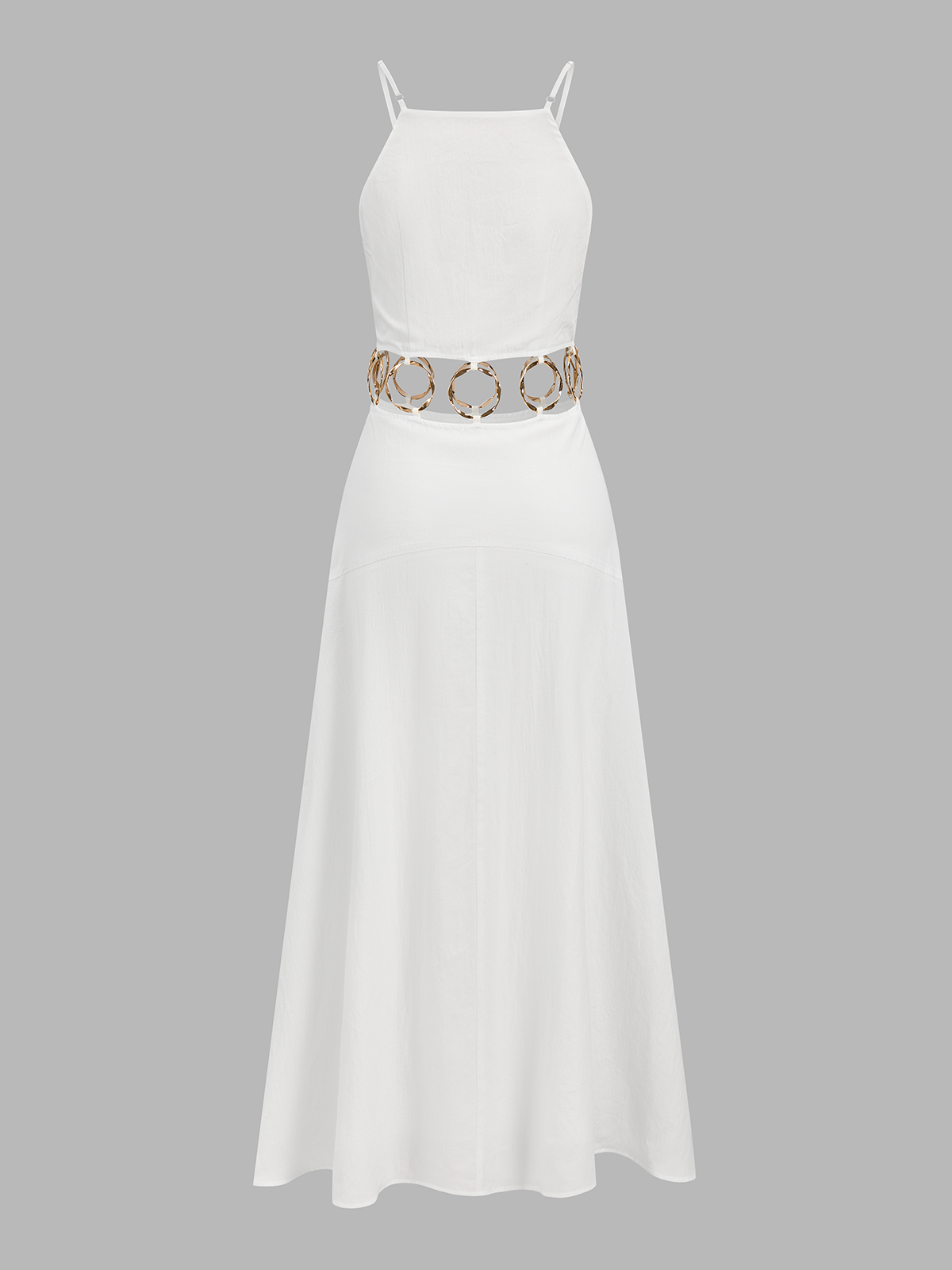 Ring Detail Cami Maxi Dress with Cut-Outs