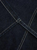Denim Wrap Mini Dress with Sleeveless Design