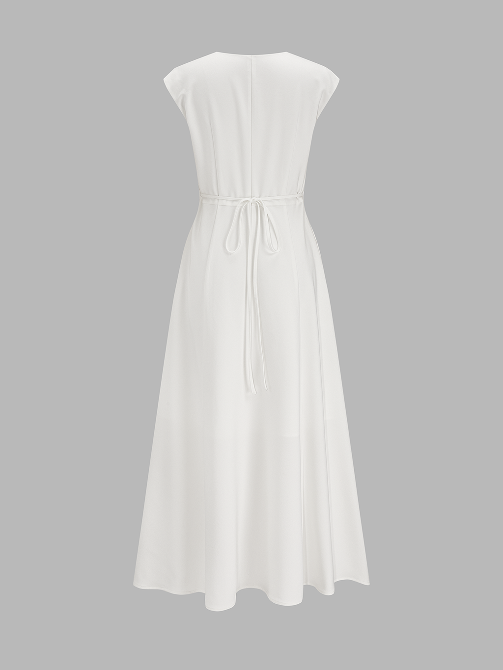 Cap Sleeve V Neck Midi Length Dress
