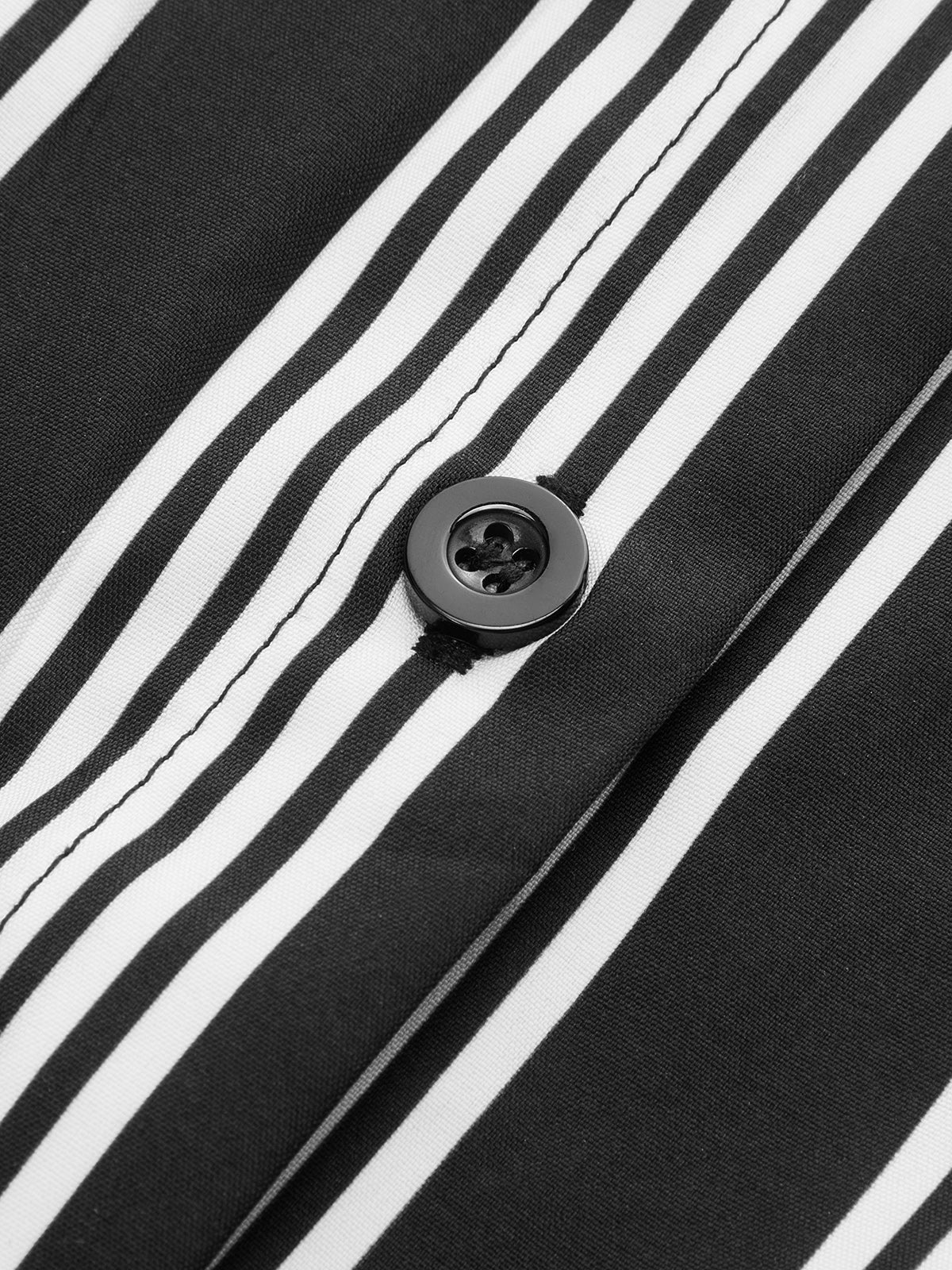 Striped Short Sleeve Maxi Dress with Shirt Design