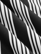 Striped Short Sleeve Maxi Dress with Shirt Design