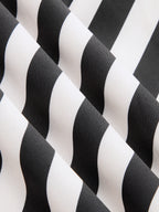 Striped Halter Maxi Dress with Backless Design