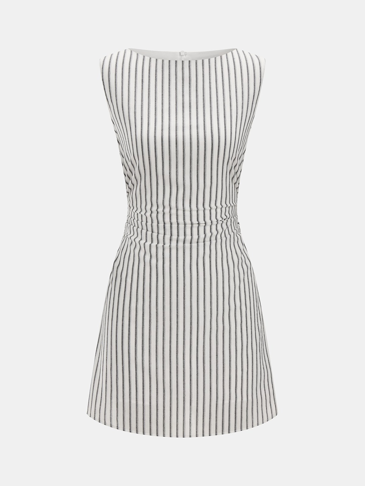 Sleeveless Striped Cotton Mini Dress for Women