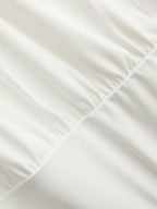 Cinched Off-Shoulder Crop Top with Elastic Waist