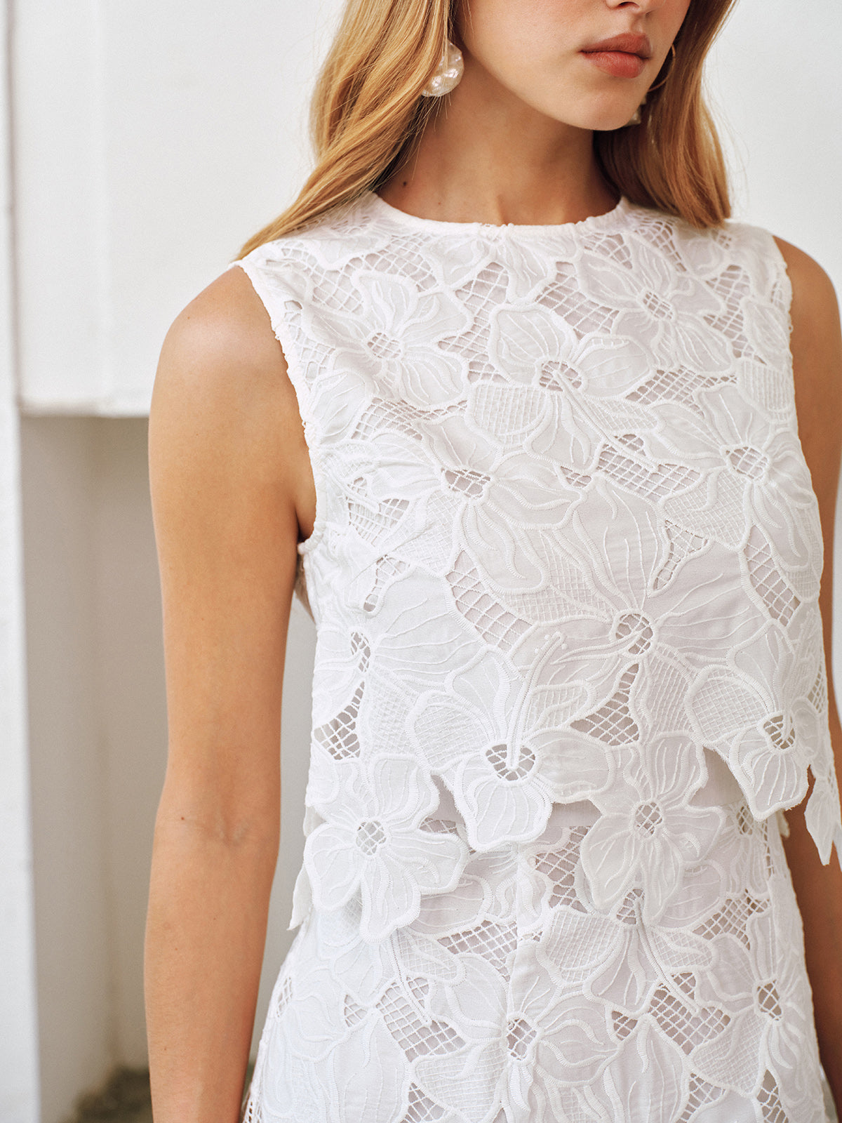 Floral Lace Mini Dress with Ruffle Details