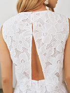 Floral Lace Mini Dress with Ruffle Details