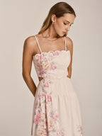 Floral Cut-Out Cami Maxi Dress
