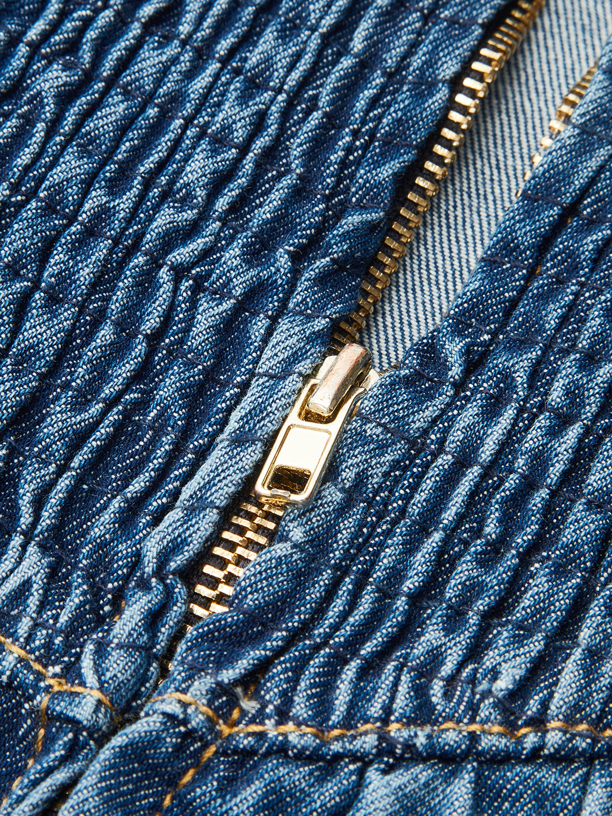 Square Neck Denim Midi Dress with Tie Front
