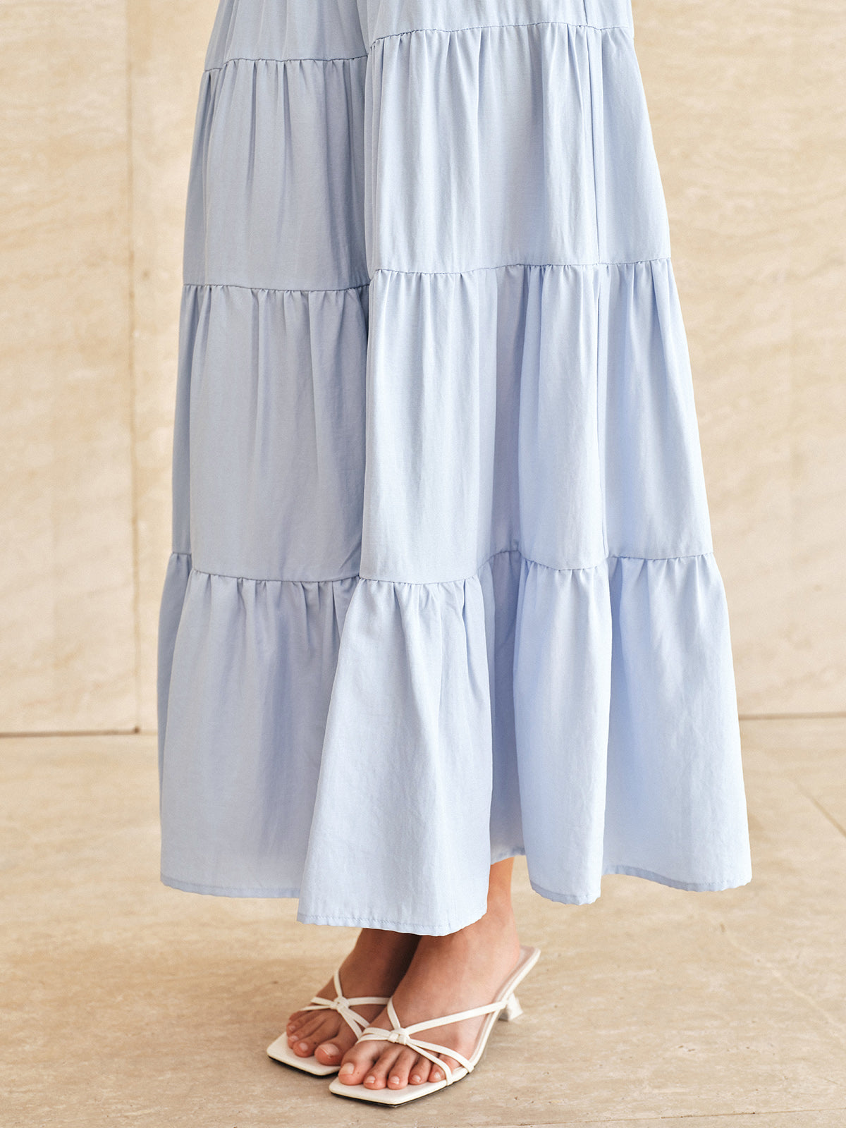 Tiered Smocked Maxi Dress with Cami Straps