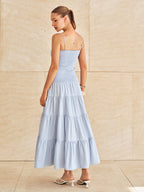 Tiered Smocked Maxi Dress with Cami Straps