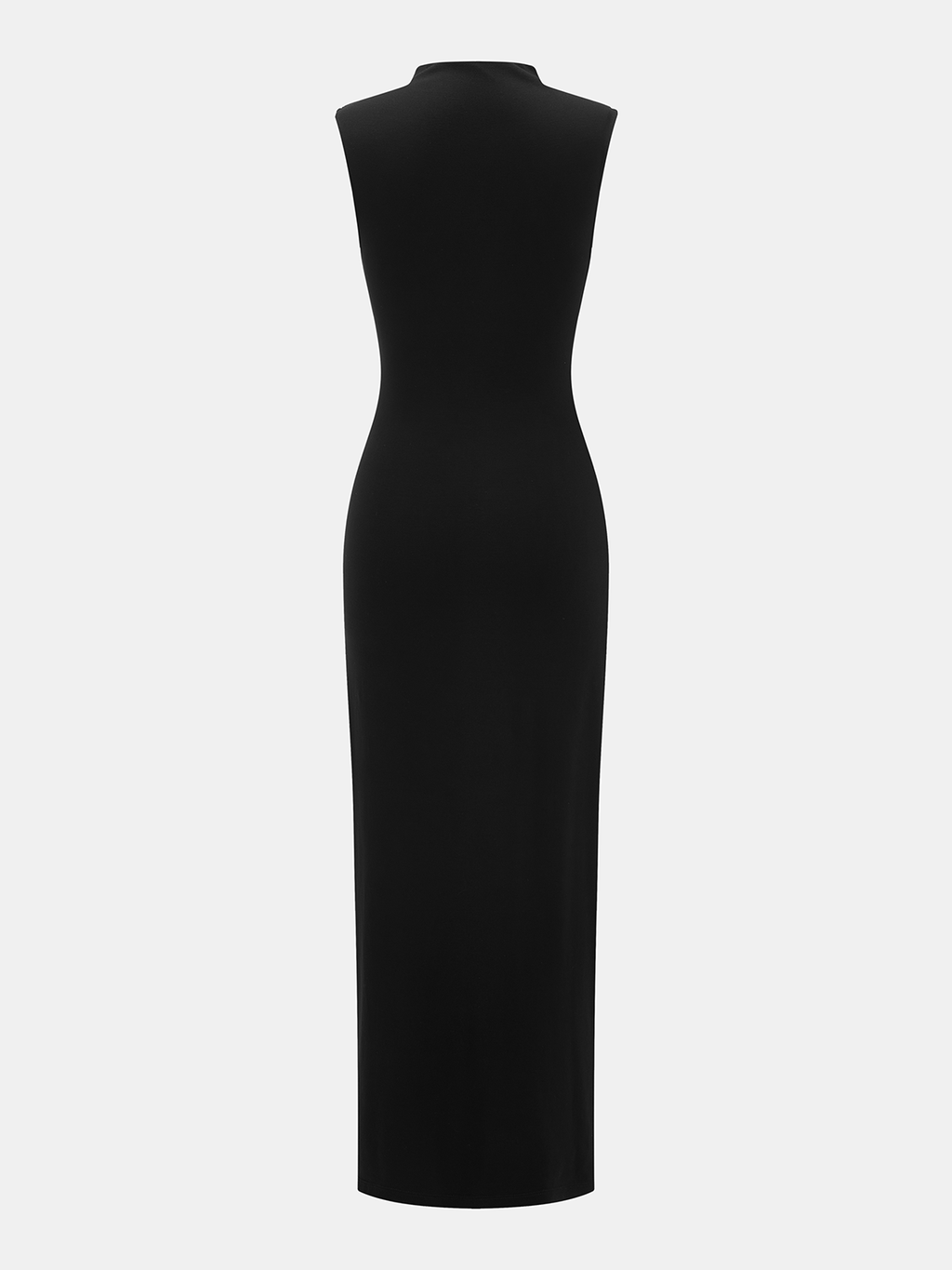 Keyhole Neckline Sleeveless Maxi Dress with Ruched Details