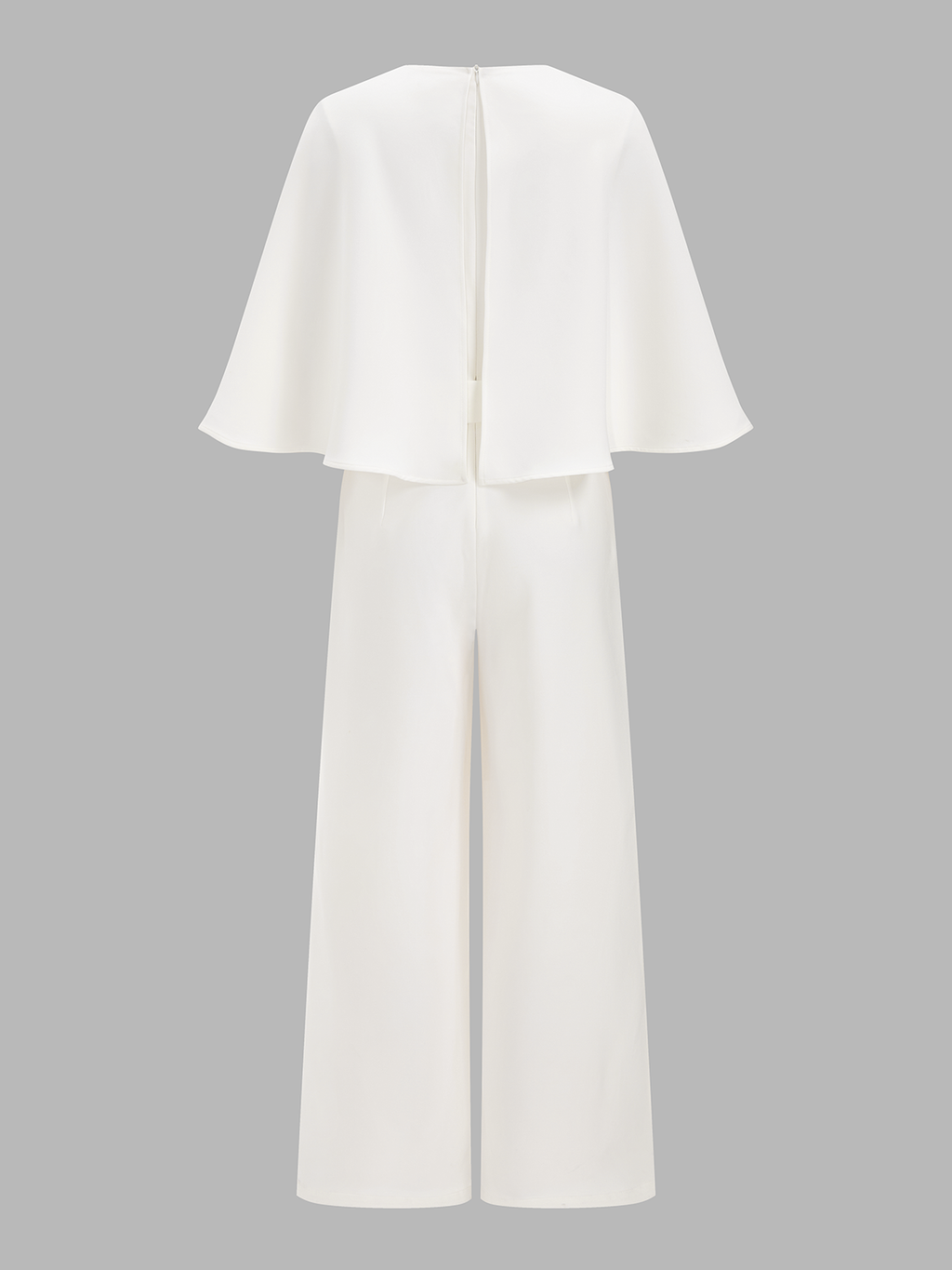 Belted Jumpsuit with Cape Sleeves and Wide Legs