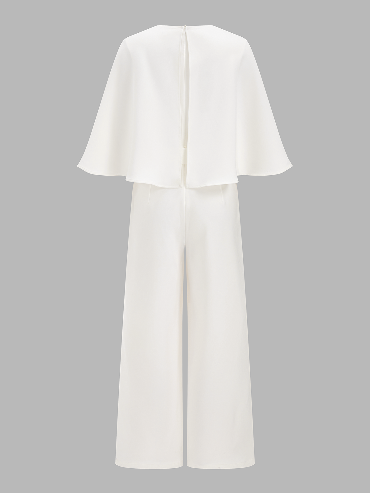 Belted Jumpsuit with Cape Sleeves and Wide Legs