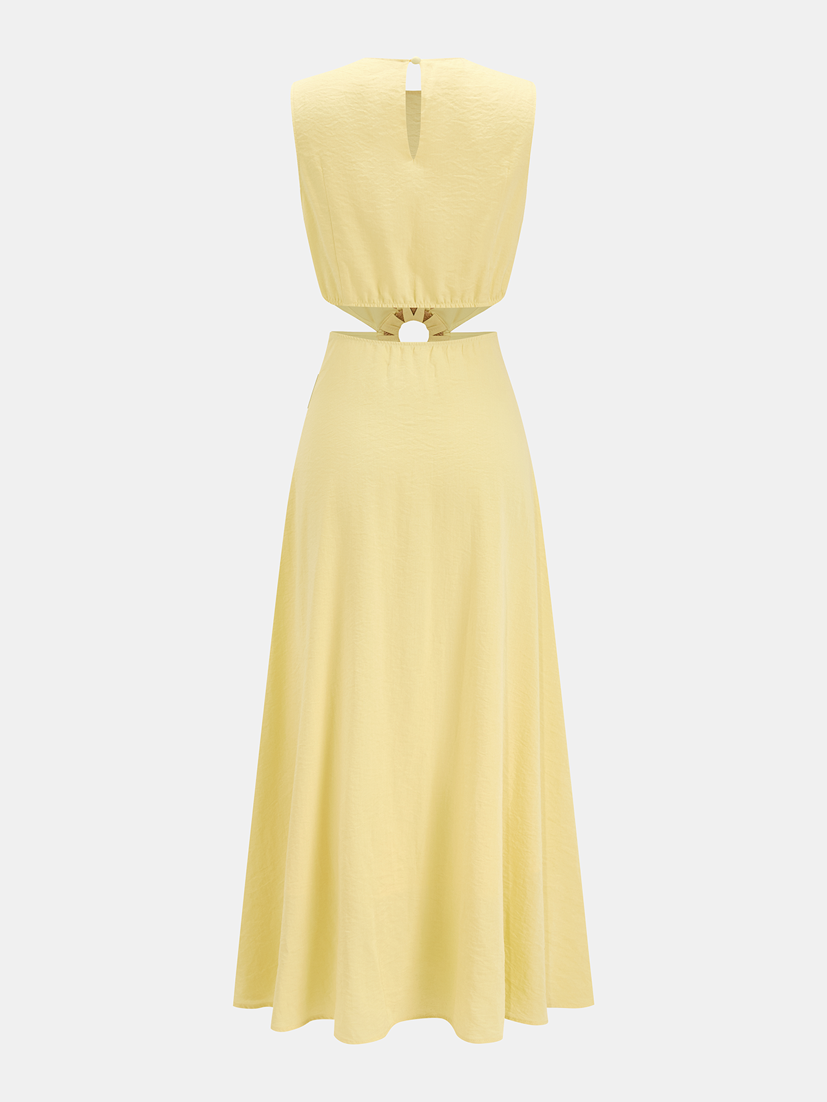 Sleeveless Maxi Dress with Cutout Waist Detail
