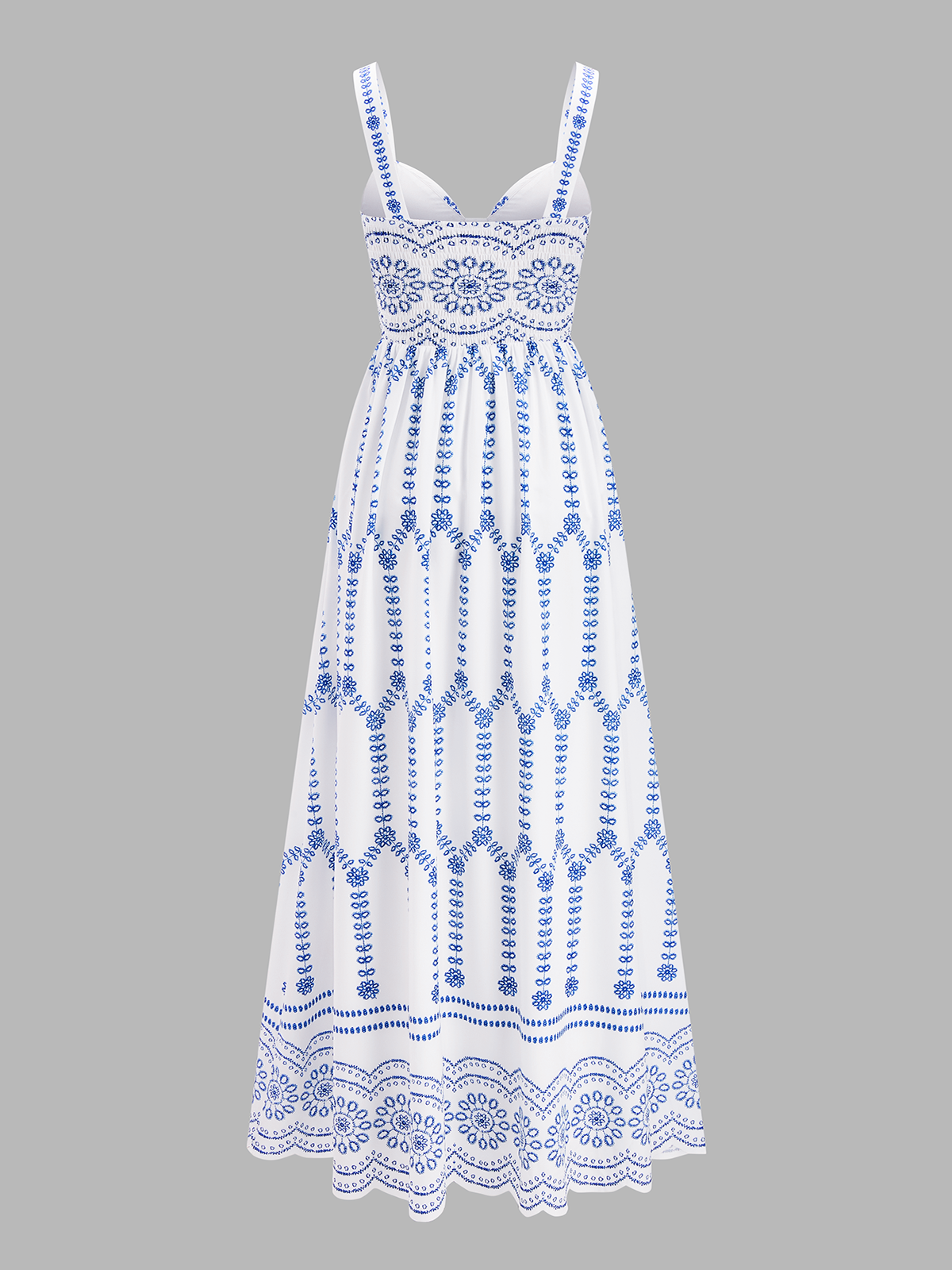 Boho Maxi Dress with Floral Print and Cut-Outs
