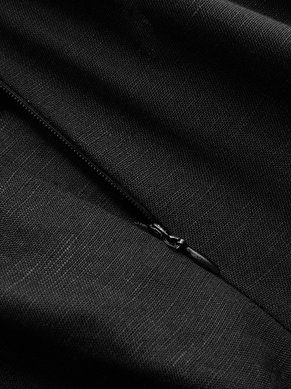 Strapless Linen-Blend Jumpsuit with Tie Waist and Wide Legs