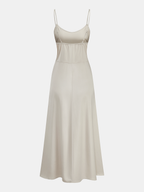 Satin Cami Dress and Lace Vest Ensemble