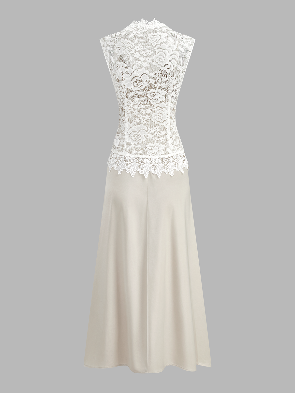 Satin Cami Dress and Lace Vest Ensemble