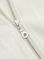 Half-Zip Sweatshirt with Epaulet Detail and Short Sleeves