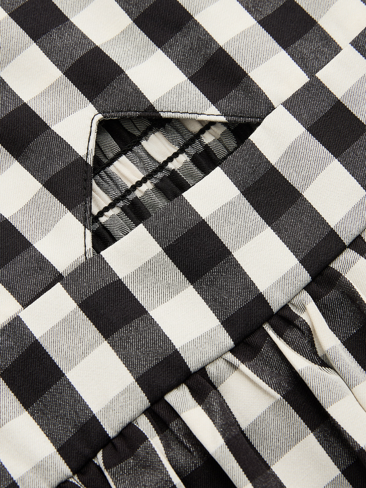Gingham Cotton Maxi Dress with Cutout Cami Detail