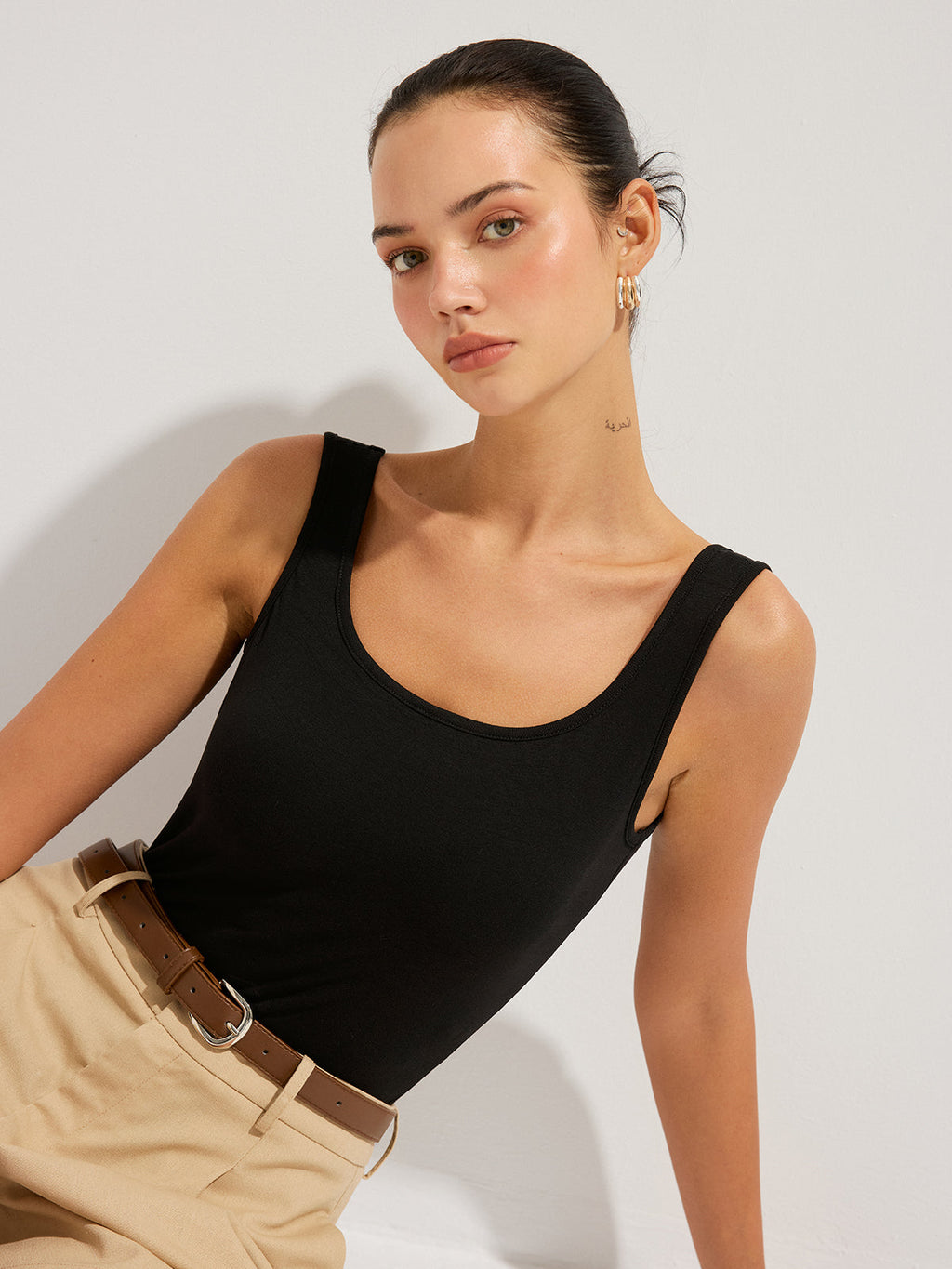 Backless Square Neck Bodysuit Without Bra
