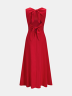 Flowing Sleeveless Linen Blend Maxi Dress
