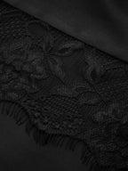 Short Sleeve Dress with Lace Hem and Waist Twist