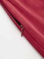 Satin Wrap Maxi Dress with One Shoulder Ruched
