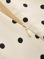 Polka Dot Ruched Sleeveless Mini Dress