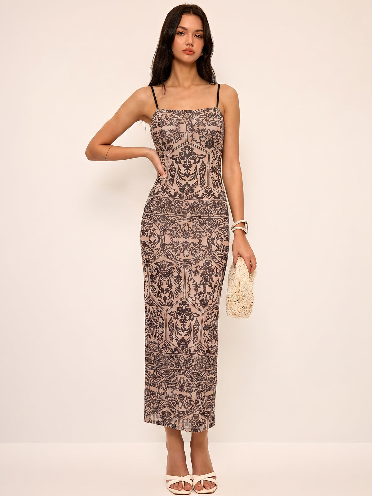 Flowy Sleeveless Maxi Dress with Camisole Top
