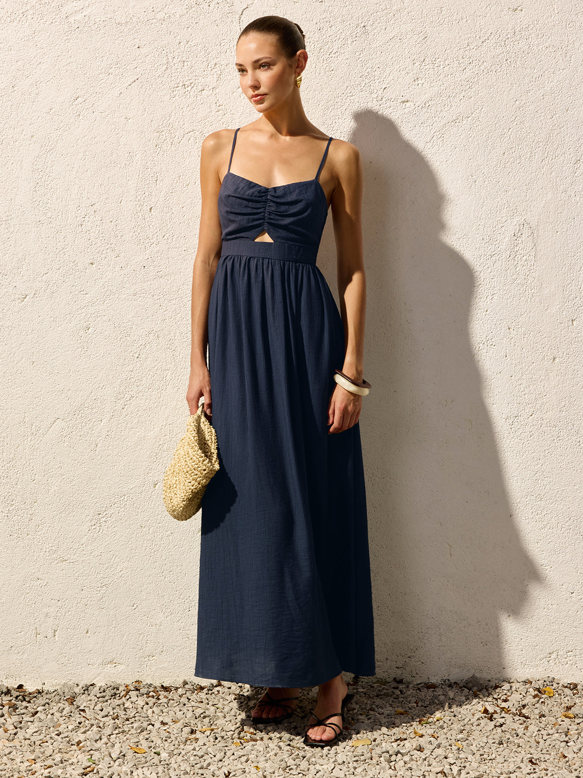 Sleeveless Camisole-Style Long Dress