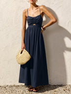 Sleeveless Camisole-Style Long Dress