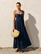Sleeveless Maxi Dress with Cami Style Neckline
