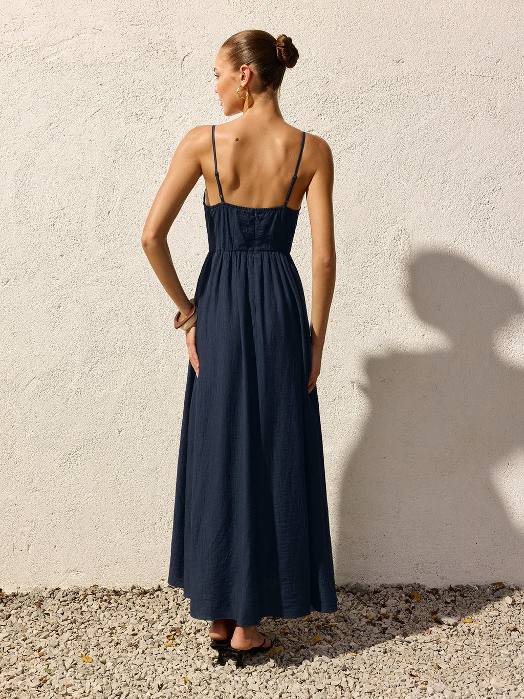Sleeveless Maxi Dress with Cami Style Neckline