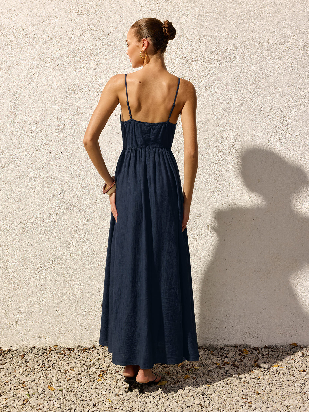 Sleeveless Maxi Dress with Cami Style Neckline