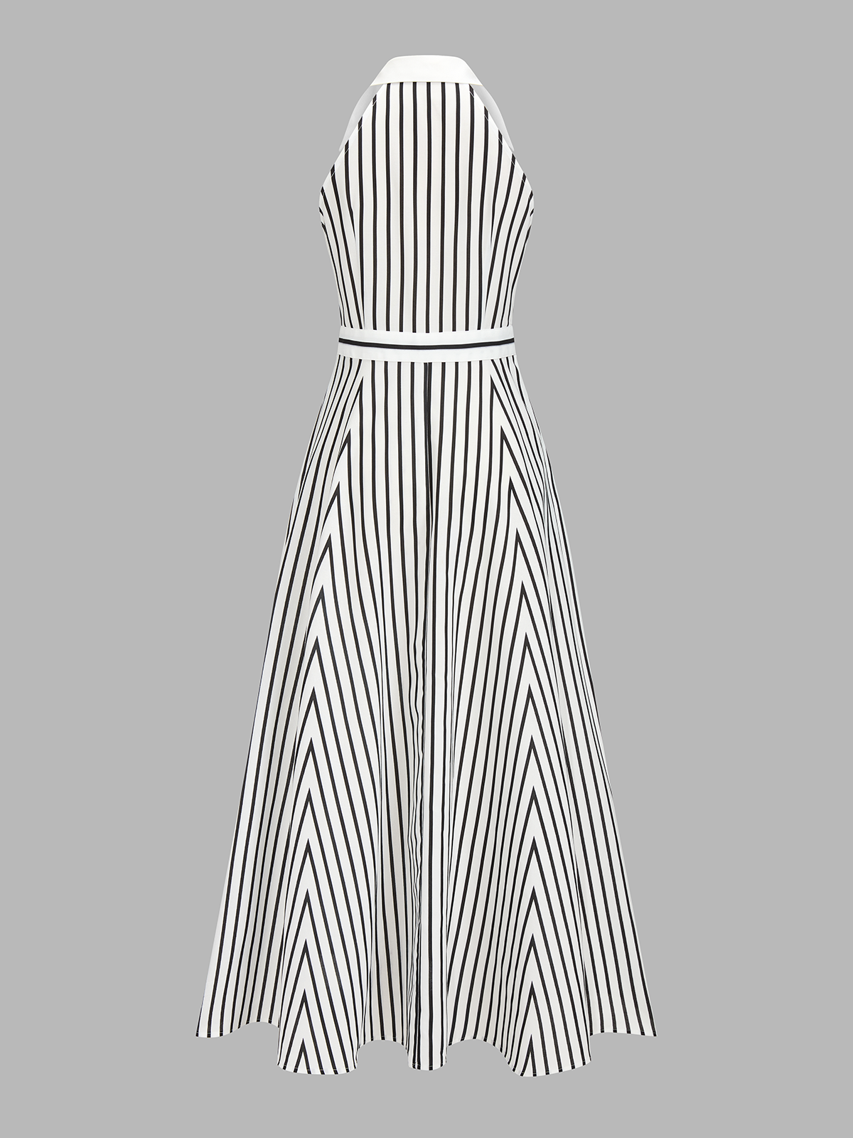Sleeveless Maxi Dress with Stripe Pattern