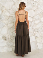 Front Twist Cami Style Maxi Dress