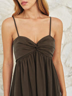 Front Twist Cami Style Maxi Dress