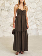 Front Twist Cami Style Maxi Dress