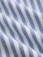 Striped Halter Midi Dress with Cotton Blend Collar