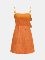 Floral Applique Cami Mini Dress with 3D Detail
