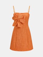 Floral Applique Cami Mini Dress with 3D Detail