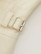 Adjustable Buckle Waist Sleeveless Maxi Dress
