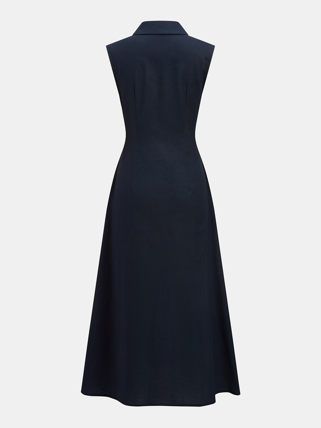Sleeveless Cotton Linen Blend Casual Midi Dress
