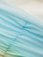 Gradient Mesh Backless Floor-Length Evening Gown