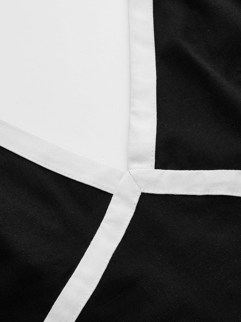 Relaxed Linen-Blend Mini Dress with Contrast Trim